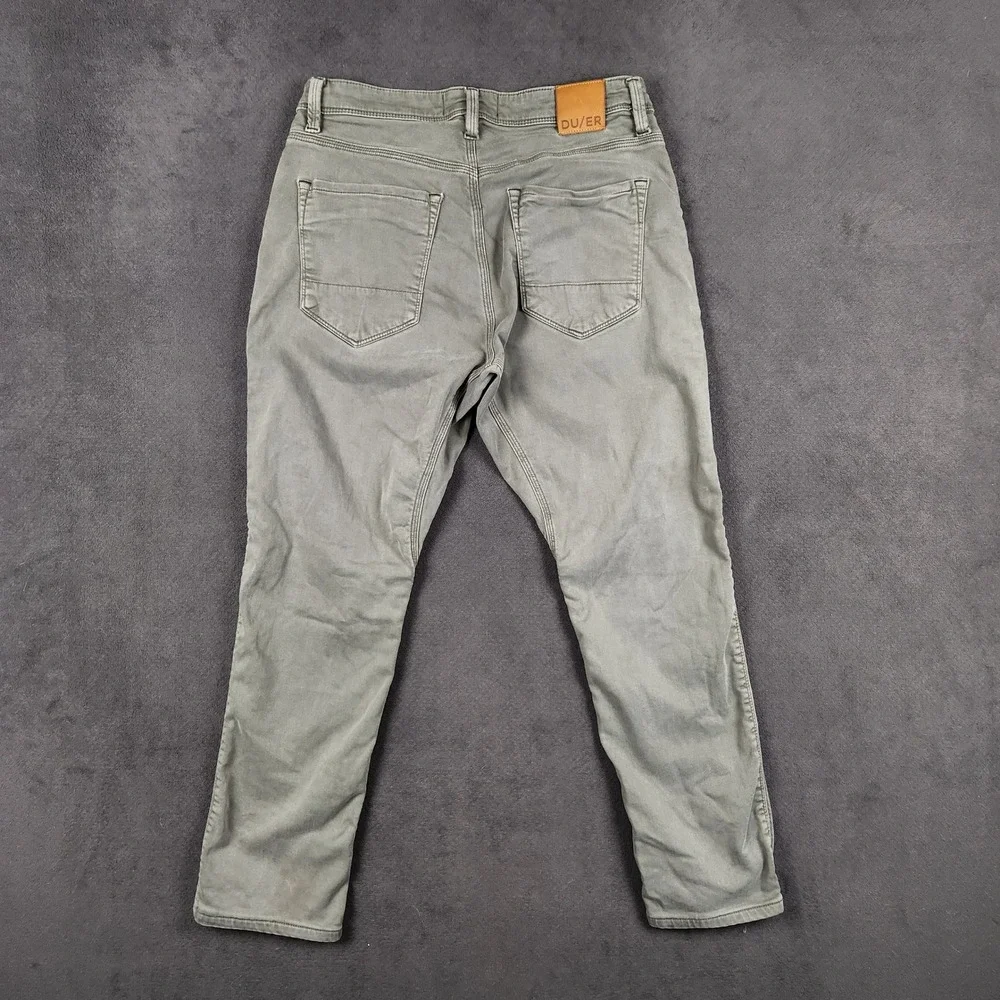 DU/ER Mens N2X Relaxed Taper Pants Mens 32x30 Gray Cotton Blend Stretch Chino